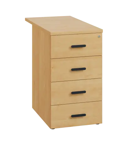 LKC 2 - 81 kontejner přístavný, 4-zásuvkový, deska 25 mm, centrální zámek, javor horský